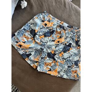 COLUMBIA PFG Men's Clearwater Shores Palm Print Water Fishing Shorts Size L